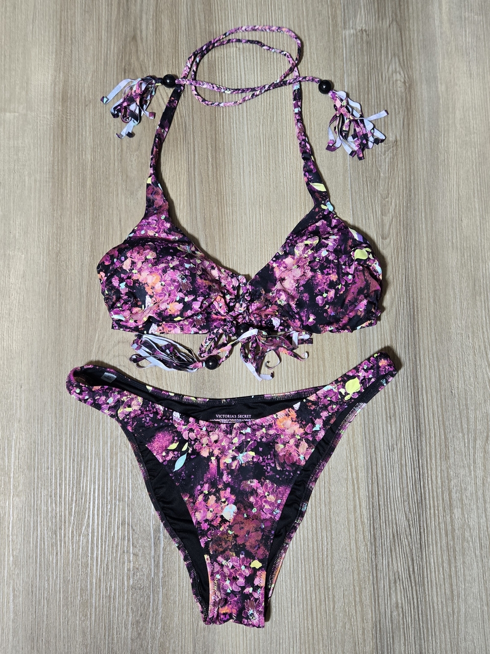 Victoria's Secret Purple & Pink Floral Bikini Set